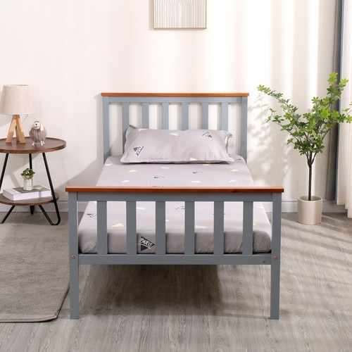 Single bed pine - single, grey