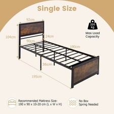 Industrial Single Size Bed