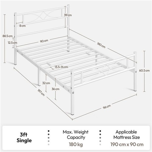 Single metal bed frames with - metal,