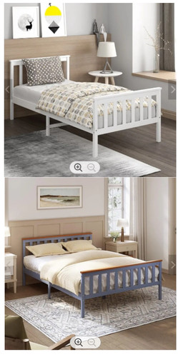 Wooden bed frame pine - bed,
