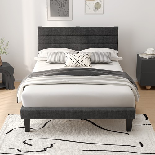 Single fabric bed frame - single,