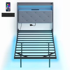 HOMCOM Floating Bed Frame with