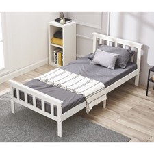 Single Bed Frame White 3ft