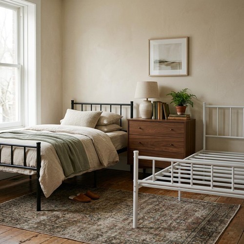 3ft single metal bed frame - single,